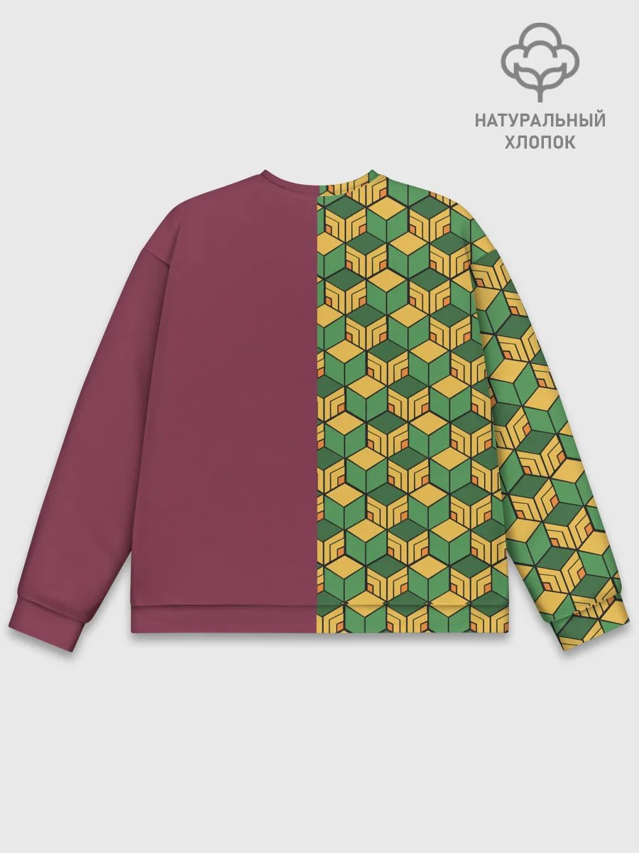 Мужской свитшот базовый / ГИЮ ТОМИОКА / KIMETSU NO YAIBA