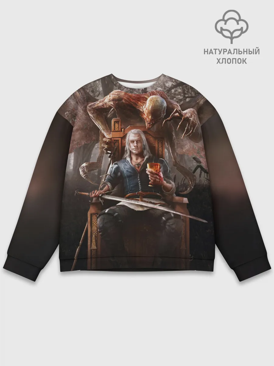 Мужской свитшот базовый / КРОВЬ И ВЕДЬМАК