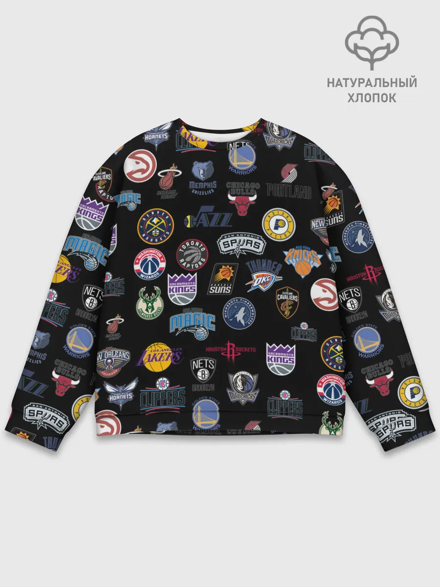 Мужской свитшот базовый / NBA Pattern | НБА Паттерн