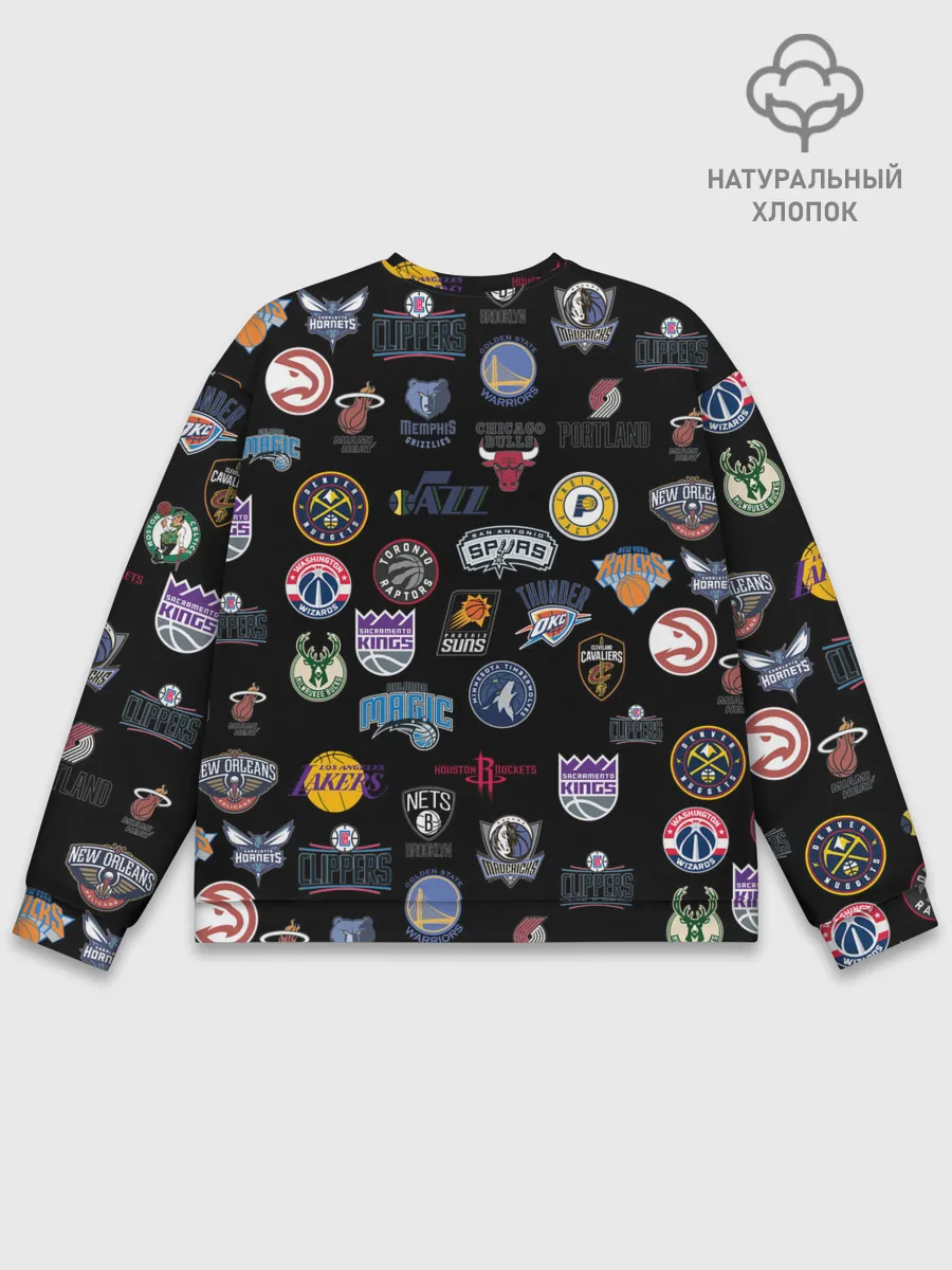 Мужской свитшот базовый / NBA Pattern | НБА Паттерн