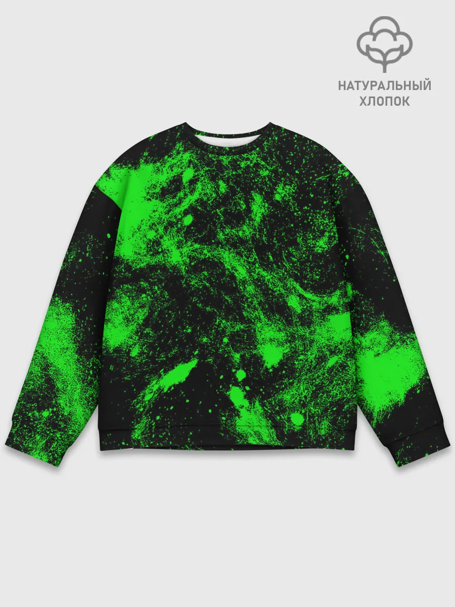 Мужской свитшот базовый / Зелёная краска