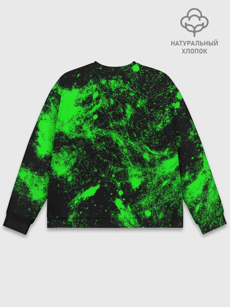 Мужской свитшот базовый / Зелёная краска