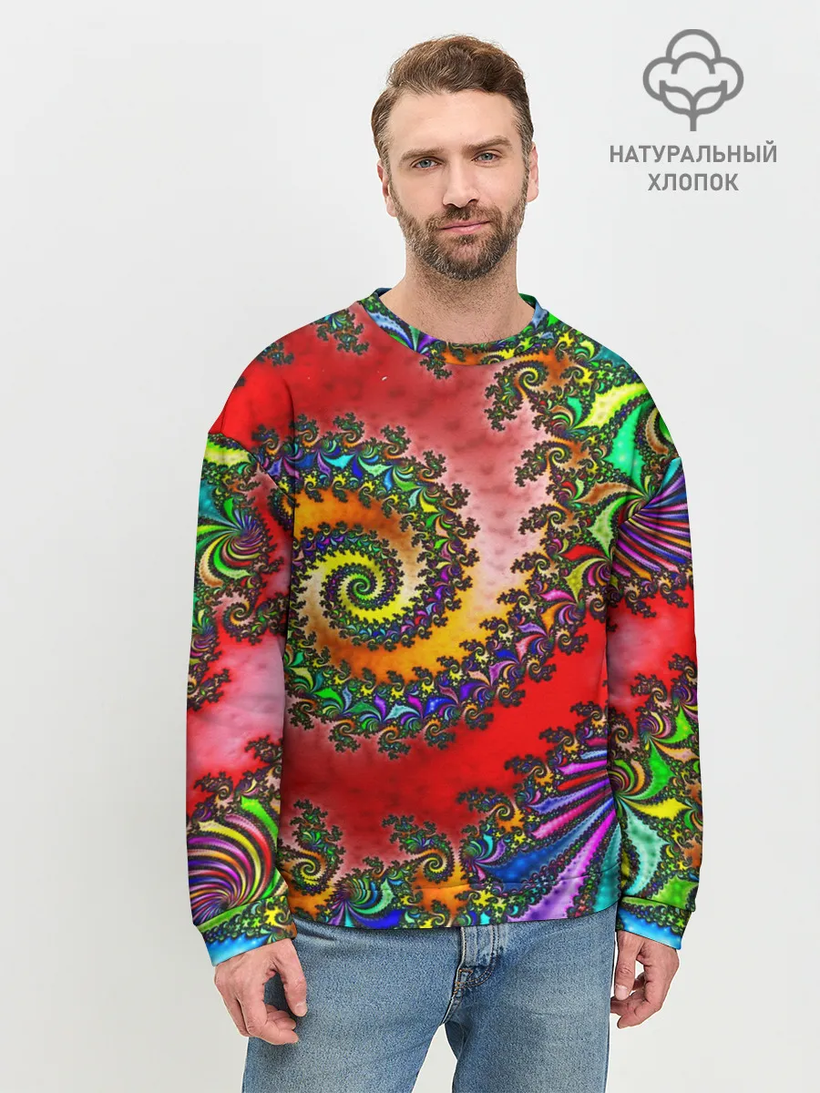 Мужской свитшот базовый / ФРАКТАЛЬНЫЙ УЗОР