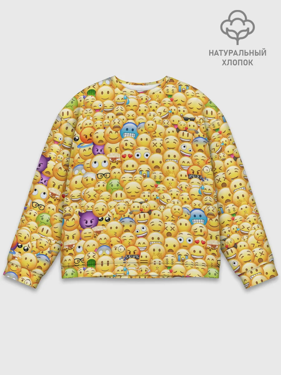 Мужской свитшот базовый / Смайлики Emoji