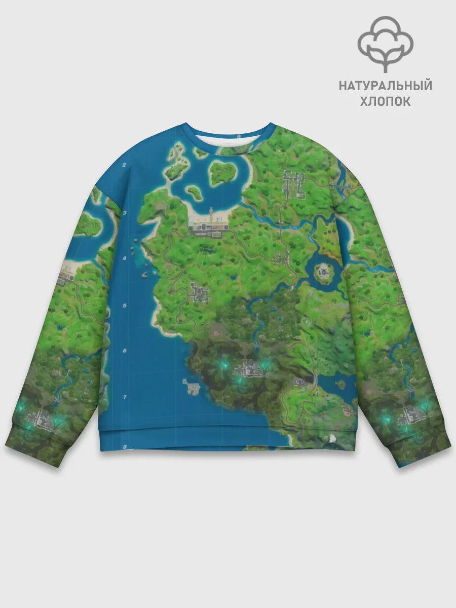 Мужской свитшот базовый / Fortnite карта