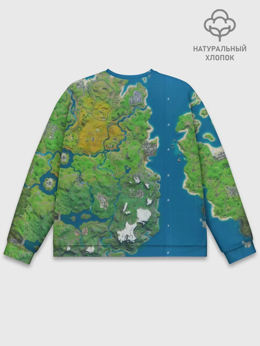 Мужской свитшот базовый / Fortnite карта