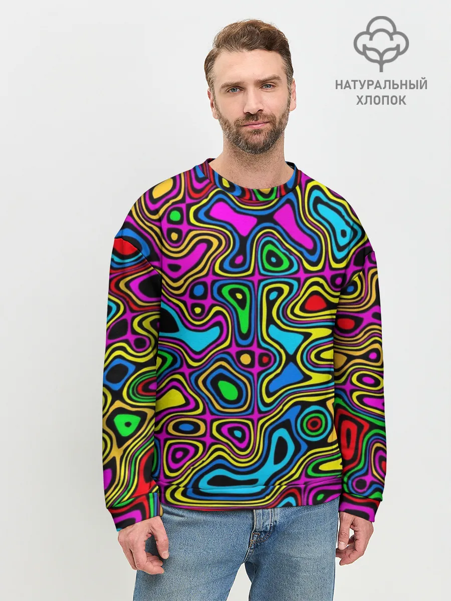 Мужской свитшот базовый / Психоделика