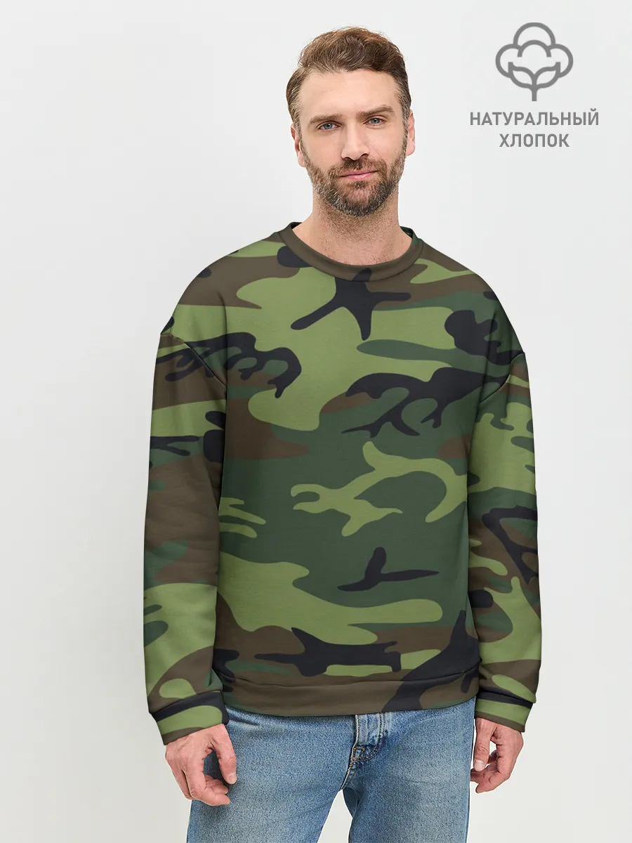 Мужской свитшот базовый / Военный камуфляж