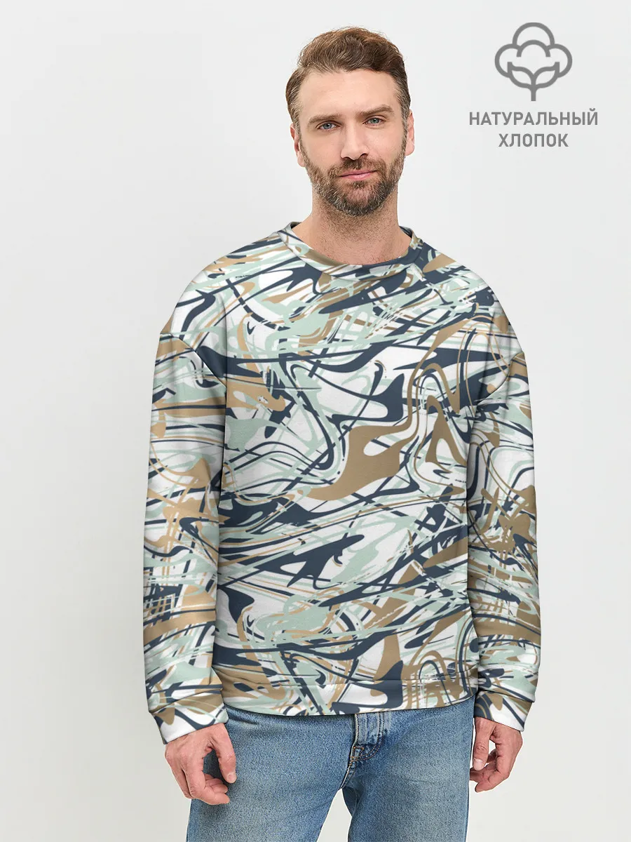 Мужской свитшот базовый / Узор красками