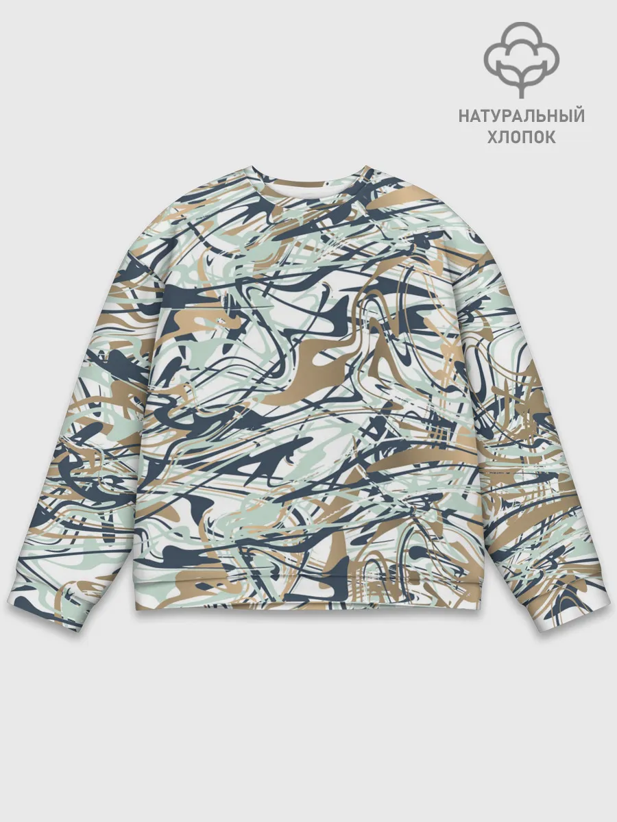 Мужской свитшот базовый / Узор красками