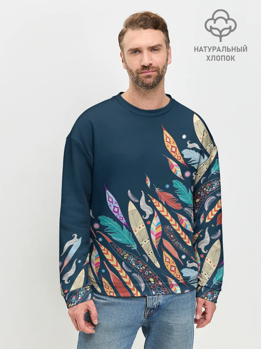Мужской свитшот базовый / Перья