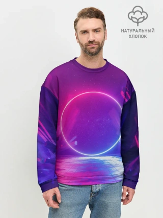 Мужской свитшот базовый / НЕОНОВЫЙ КРУГ