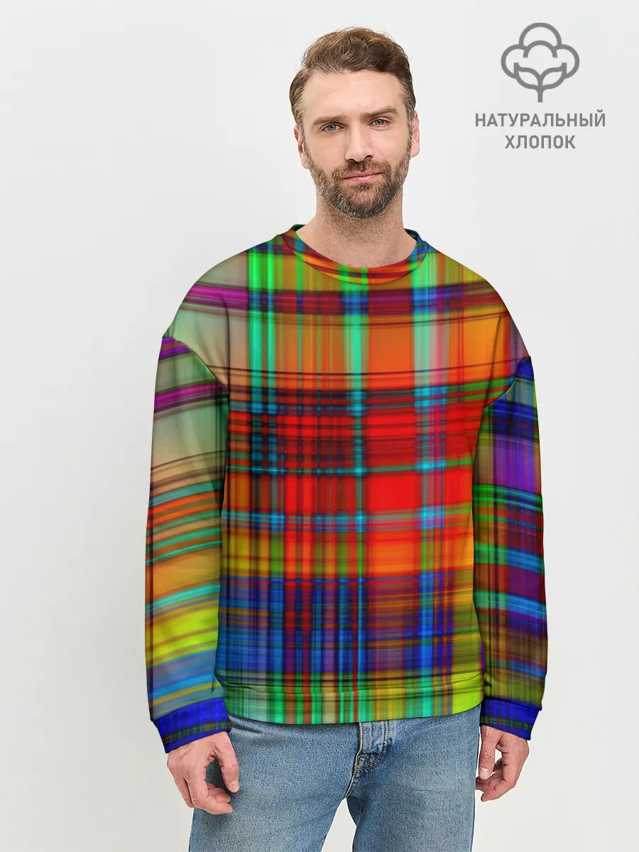 Мужской свитшот базовый / Неоновая сетка