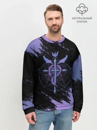 Мужской свитшот базовый / Стальной алхимик | Fullmetal Alchemist