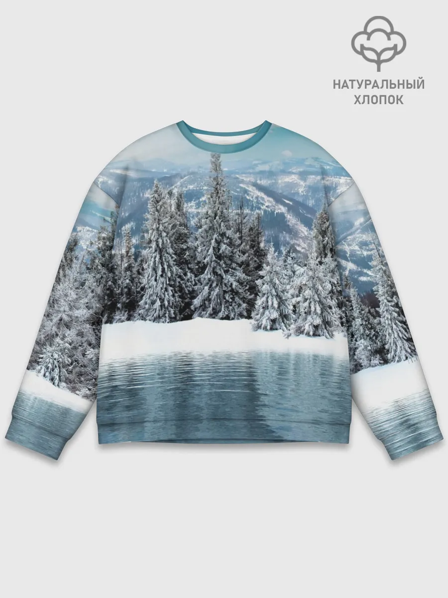 Мужской свитшот базовый / Зимний лес