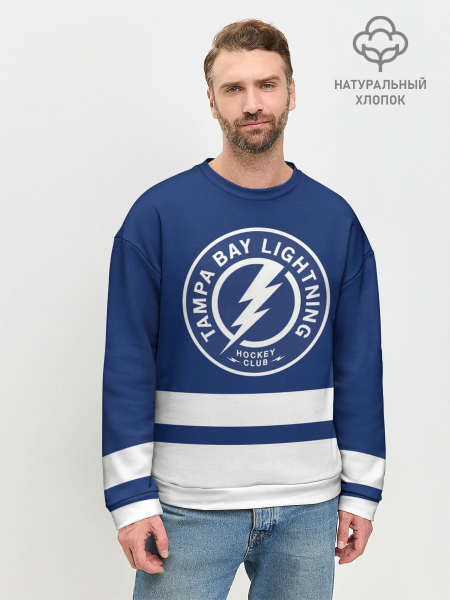 Мужской свитшот базовый / Тампа-Бэй Лайтнинг