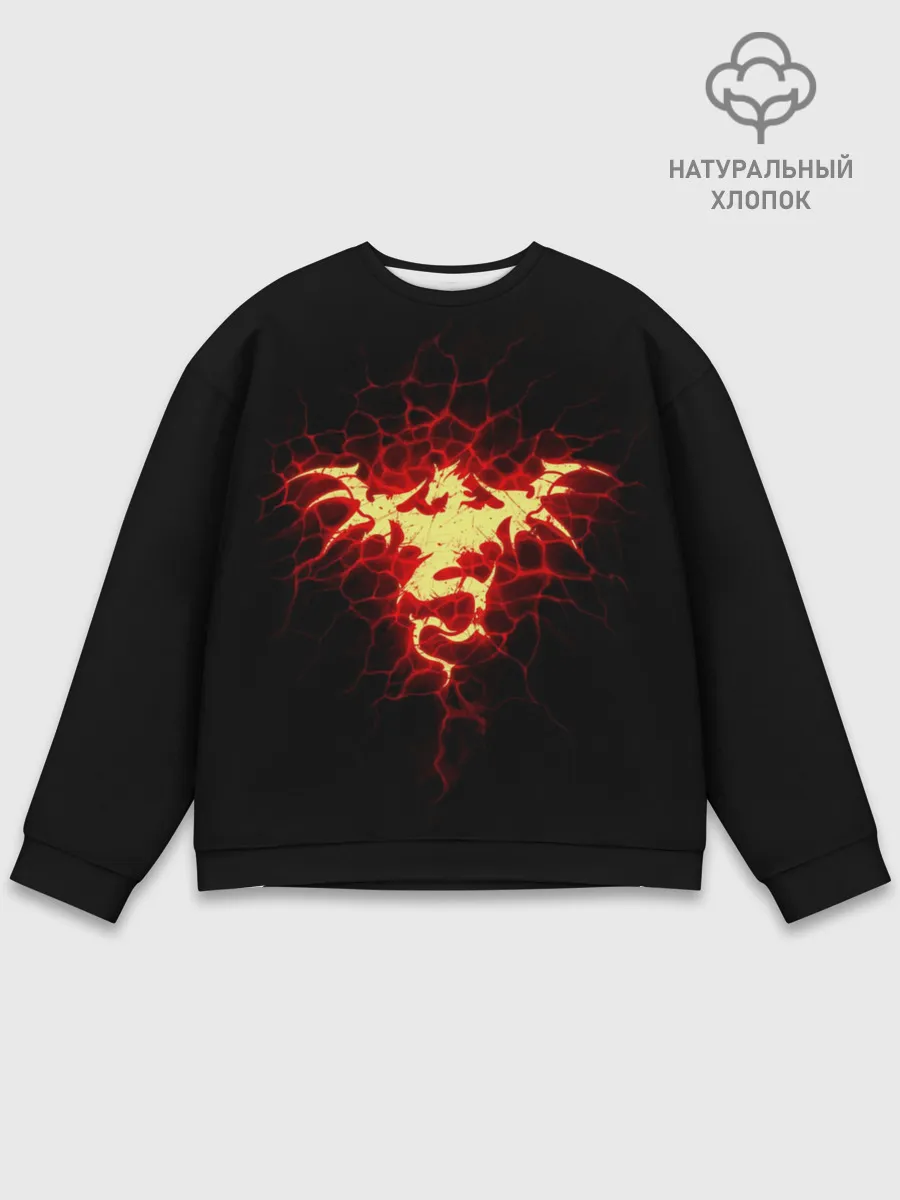 Мужской свитшот базовый / Огненный Дракон