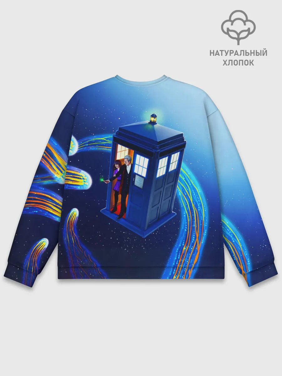Мужской свитшот базовый / ДОКТОР И КЛАРА И ТАРДИС