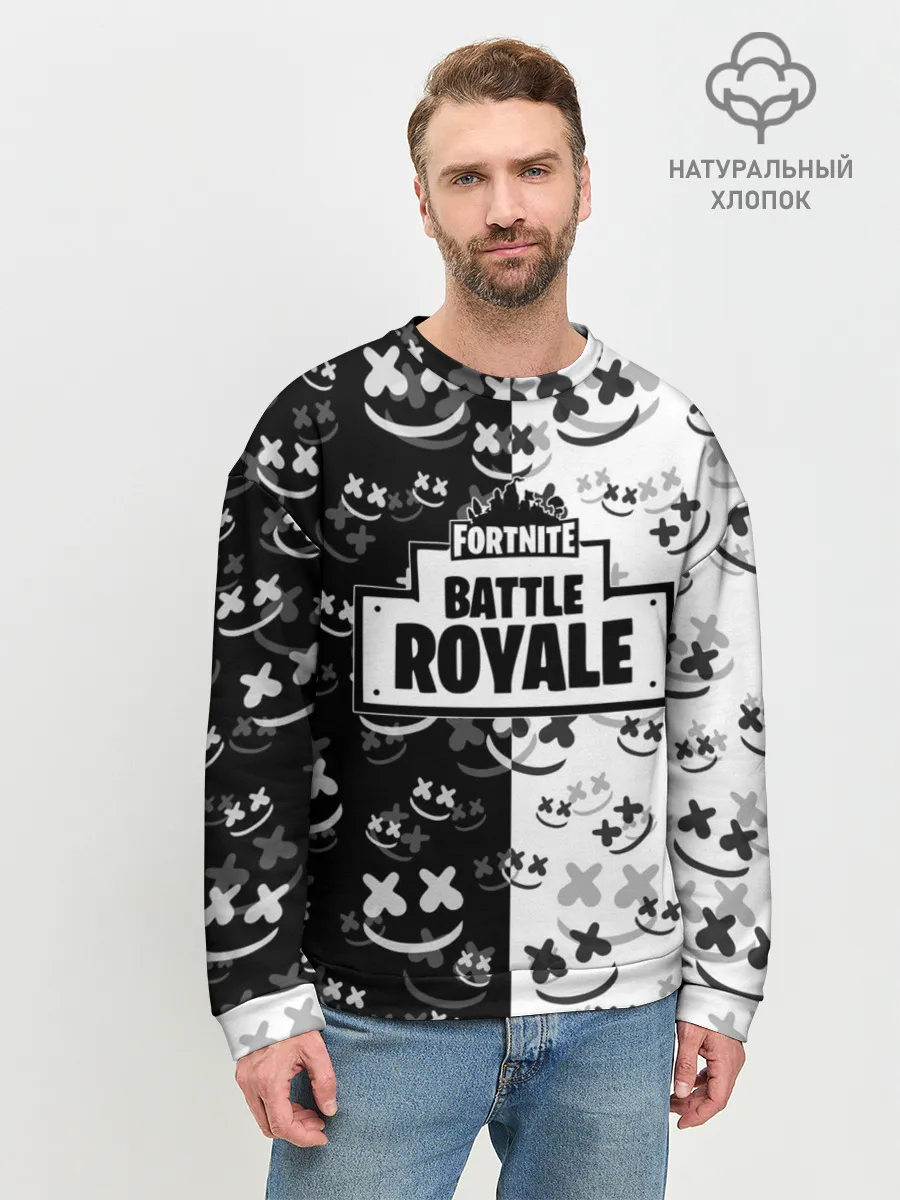 Мужской свитшот базовый / Fortnite & Marshmello