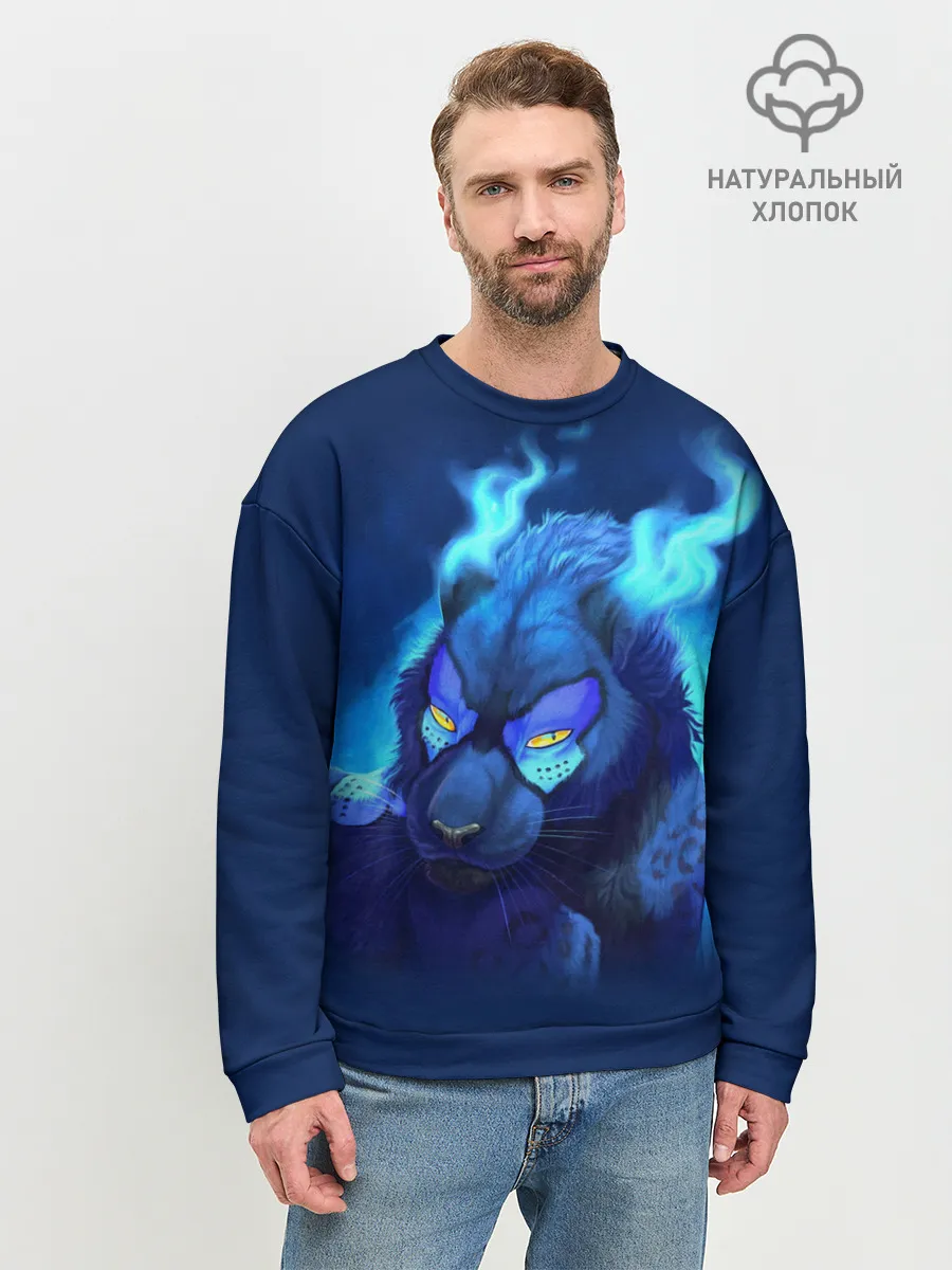 Мужской свитшот базовый / Лунная пантера #22