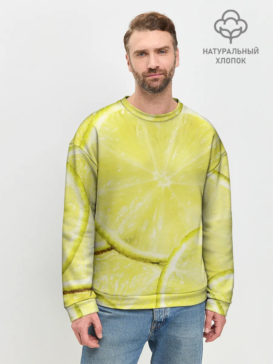 Мужской свитшот базовый / Лайм