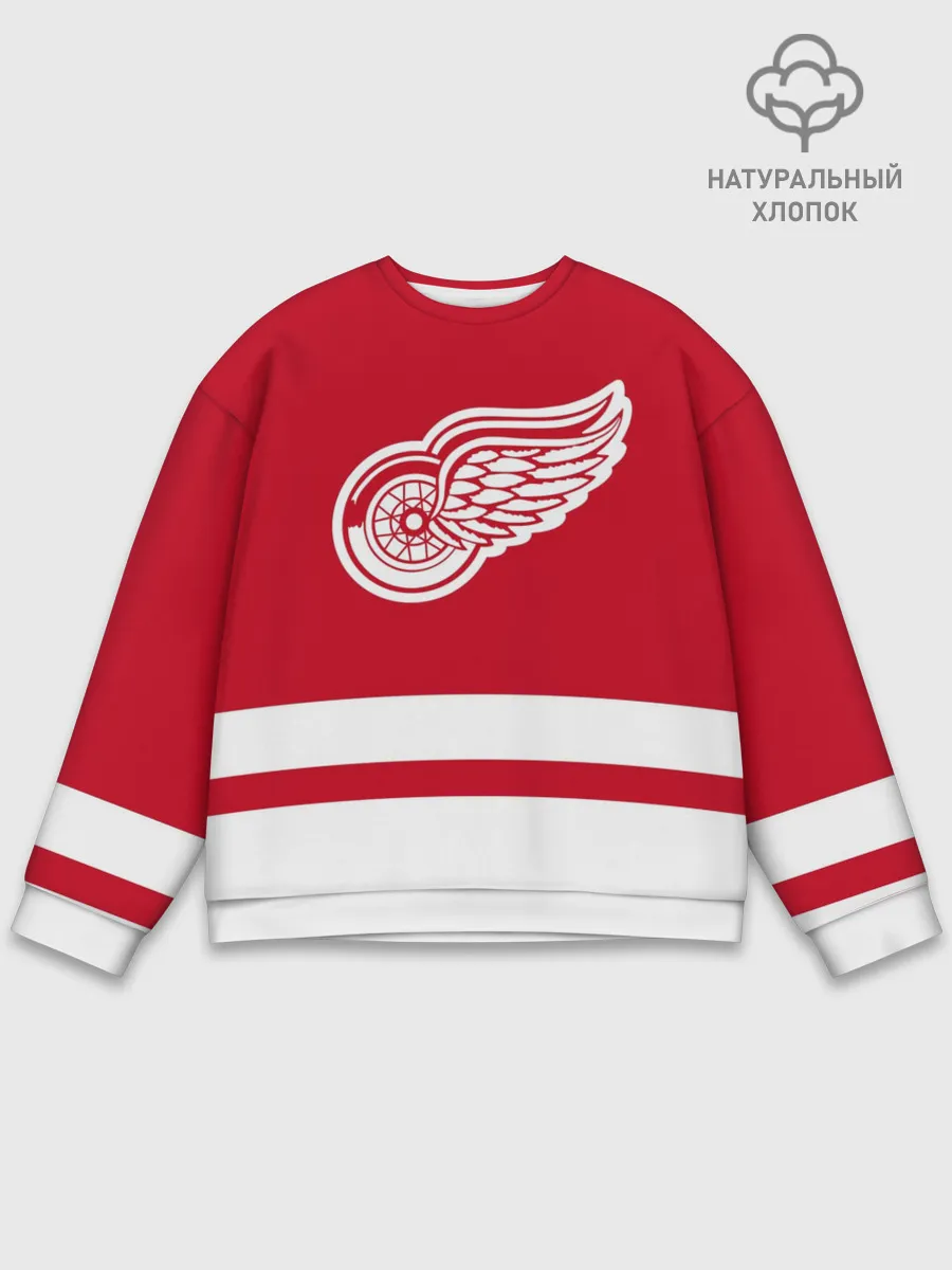 Мужской свитшот базовый / Детройт Ред Уингз