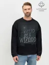 Мужской свитшот базовый / I want to be a Wizard