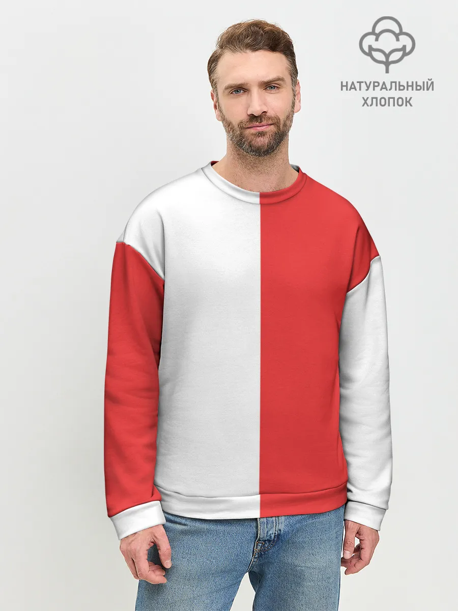 Мужской свитшот базовый / Красно-белая форма