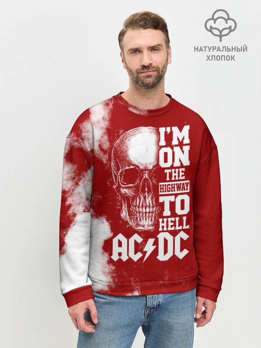 Мужской свитшот базовый / Im on the highway to hell AC/DC
