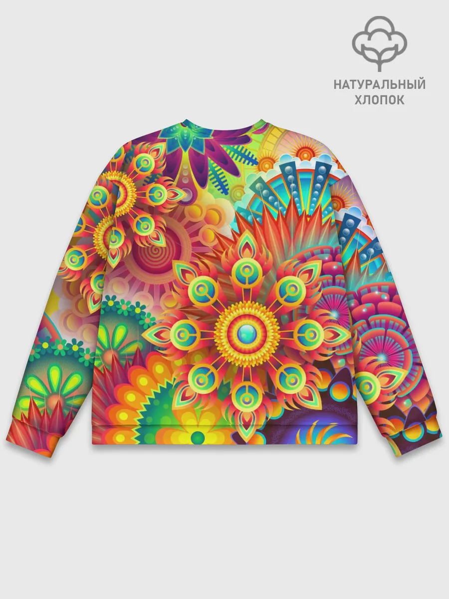 Мужской свитшот базовый / Психоделия | Яркая