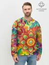 Мужской свитшот базовый / Психоделия | Яркая