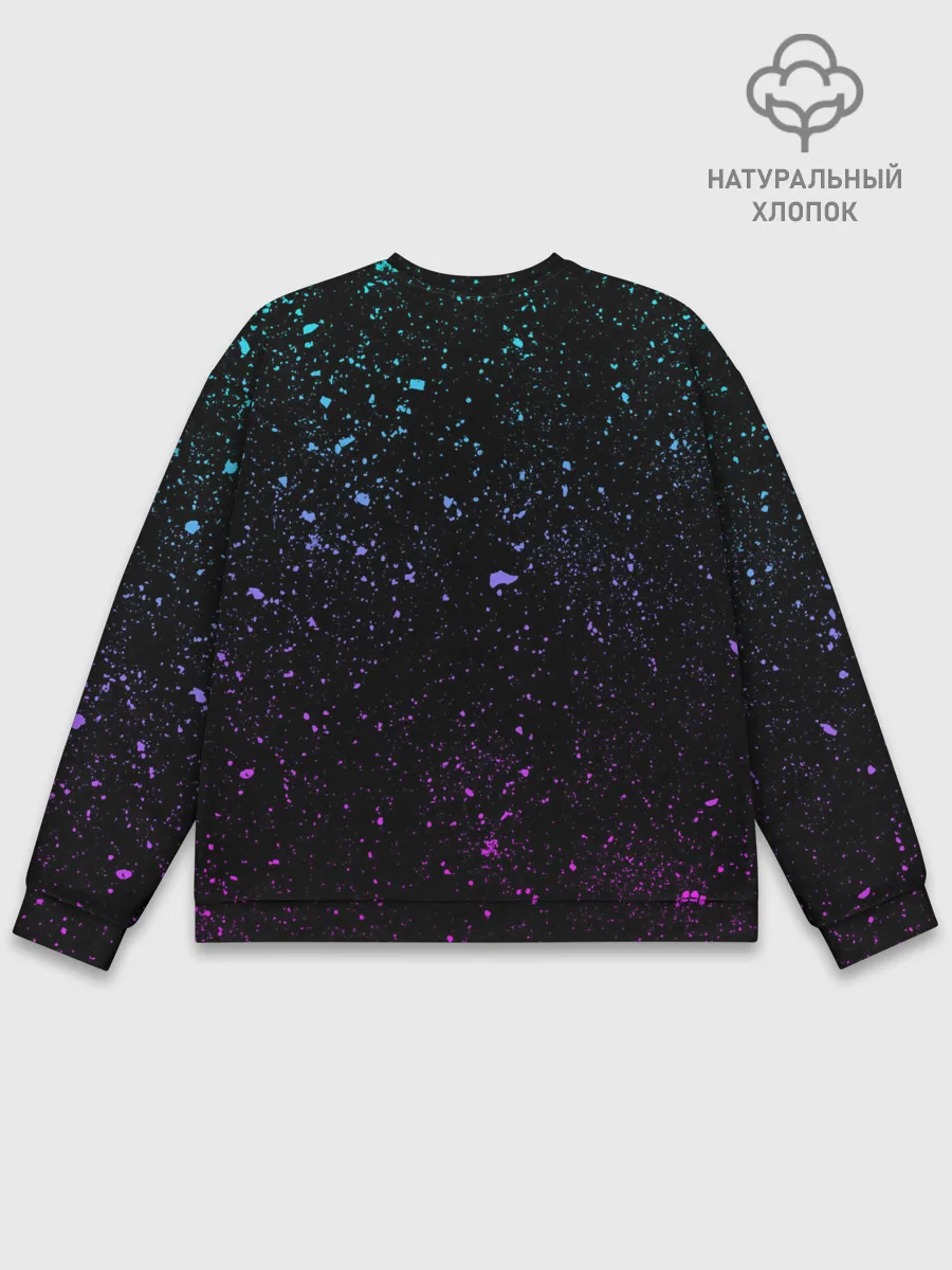 Мужской свитшот базовый / Star Platina на черном брызги