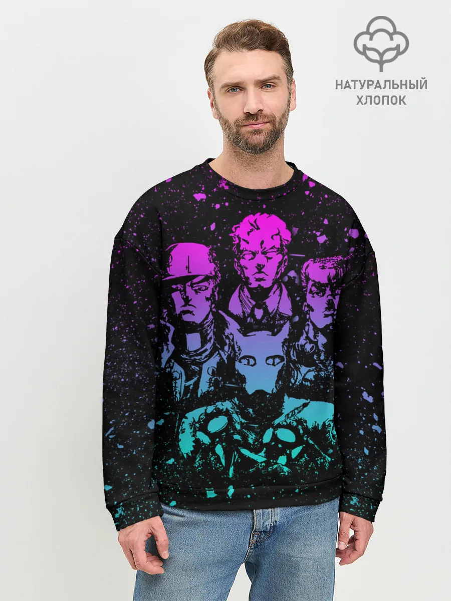Мужской свитшот базовый / Приключения ДжоДжо