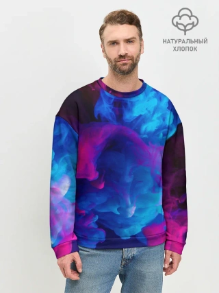 Мужской свитшот базовый / НЕОНОВЫЙ ДЫМ