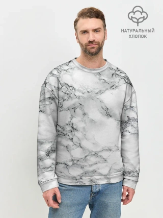 Мужской свитшот базовый / Мрамор
