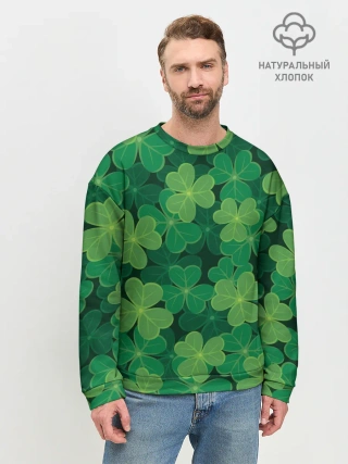 Мужской свитшот базовый / Ирландский клевер