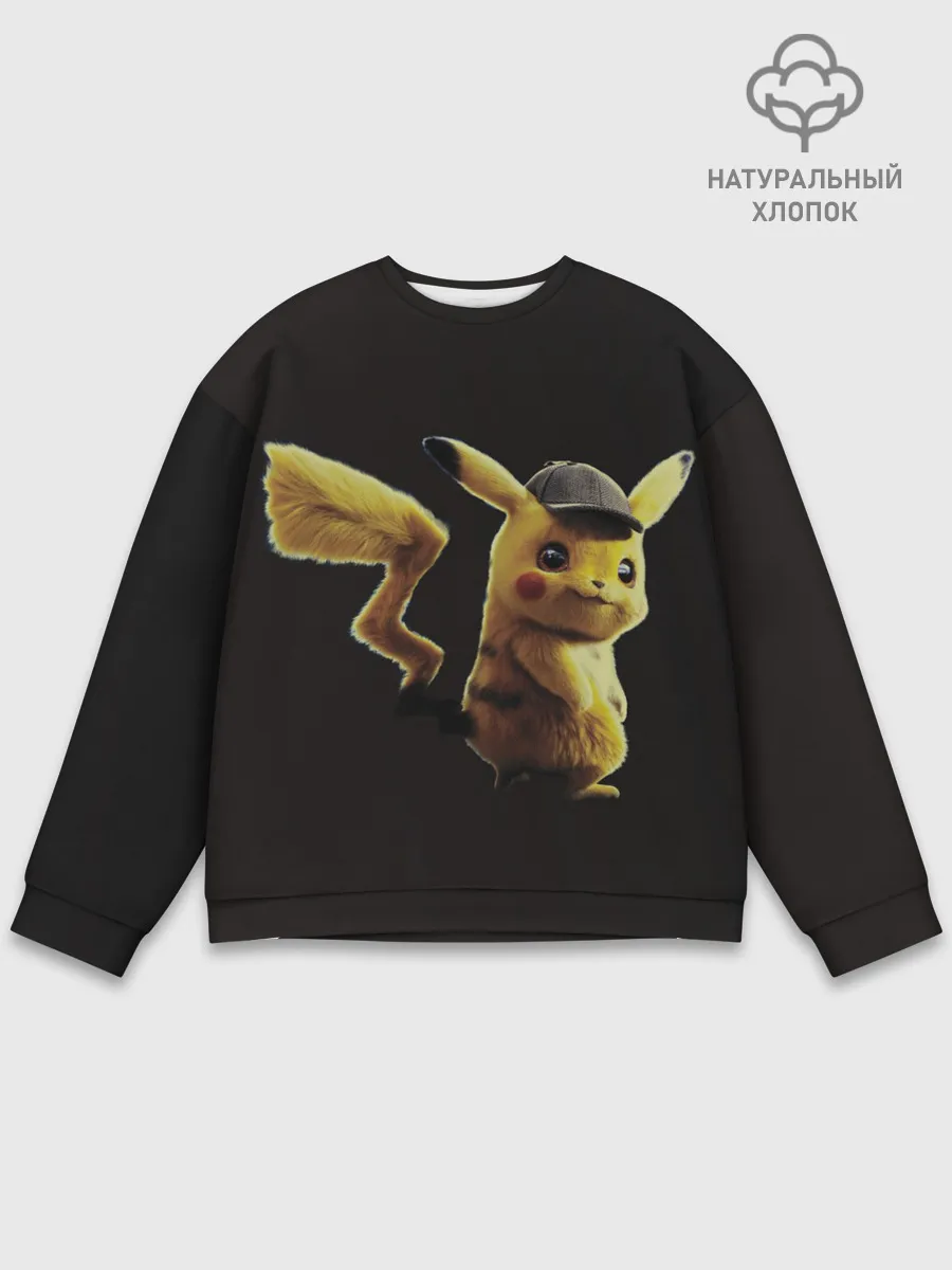Мужской свитшот базовый / Детектив Пикачу