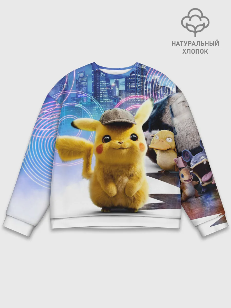 Мужской свитшот базовый / Детектив Пикачу