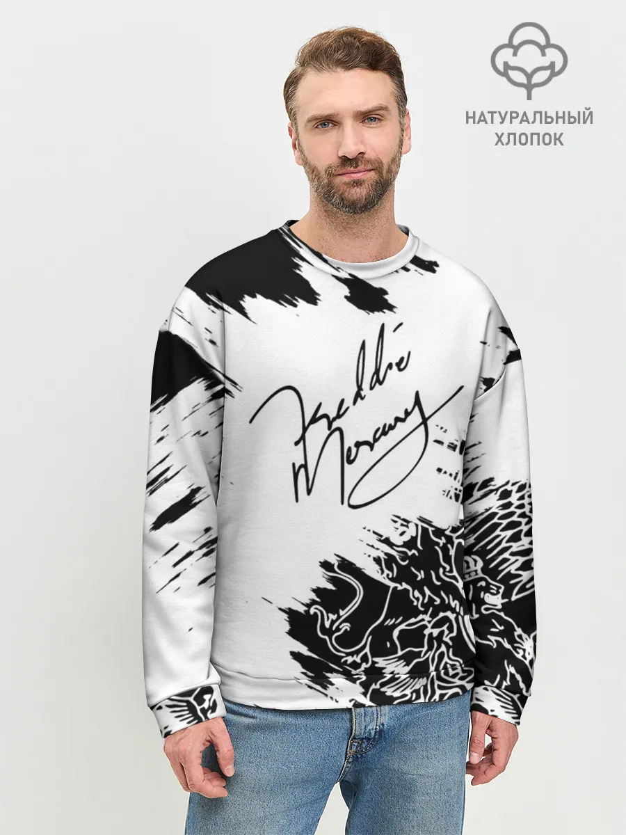 Мужской свитшот базовый / Автограф Фредди Меркьюри