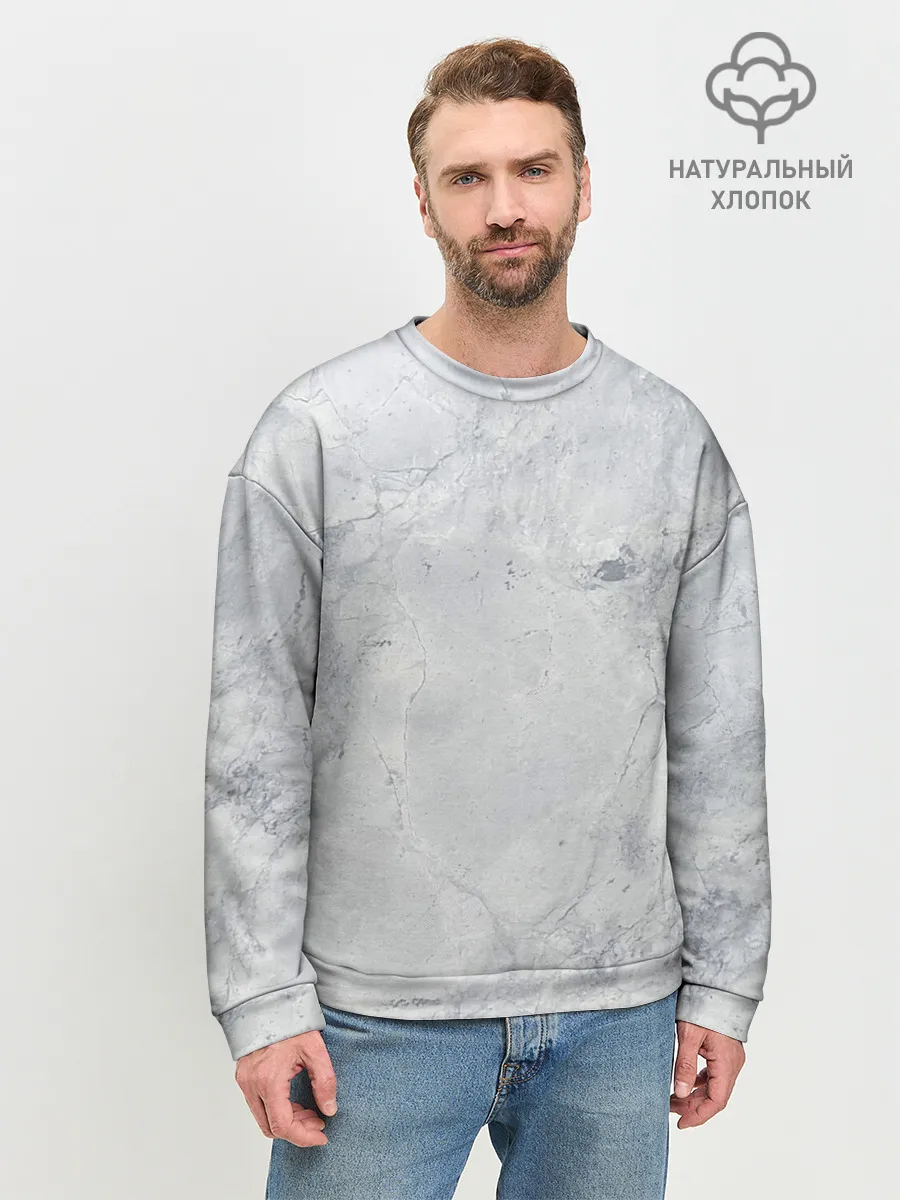 Мужской свитшот базовый / Мрамор