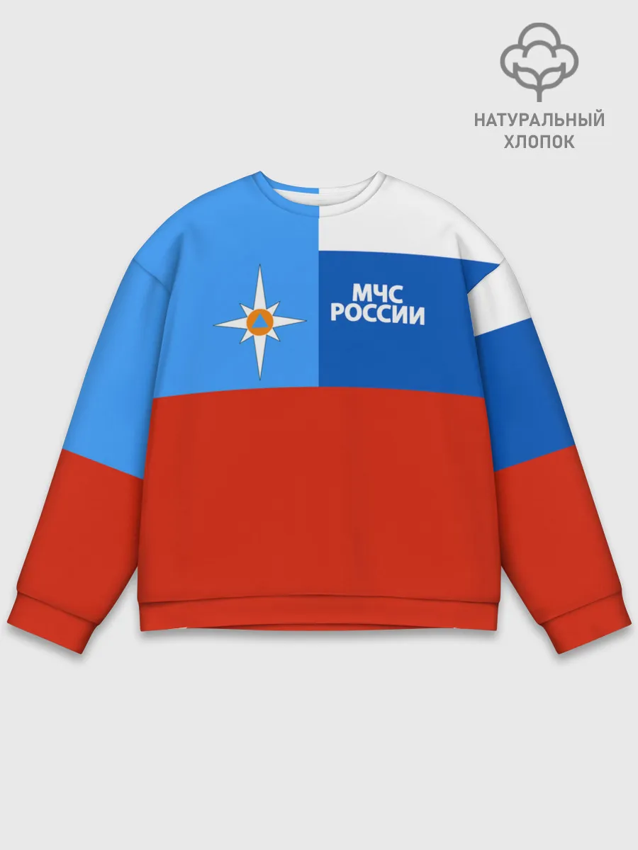 Мужской свитшот базовый / Флаг МЧС России