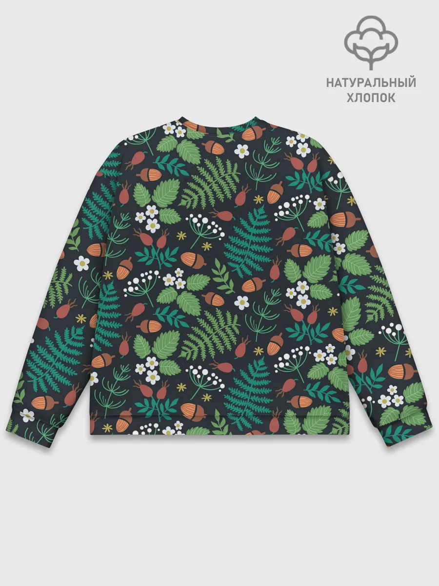 Мужской свитшот базовый / Forest leaves invert