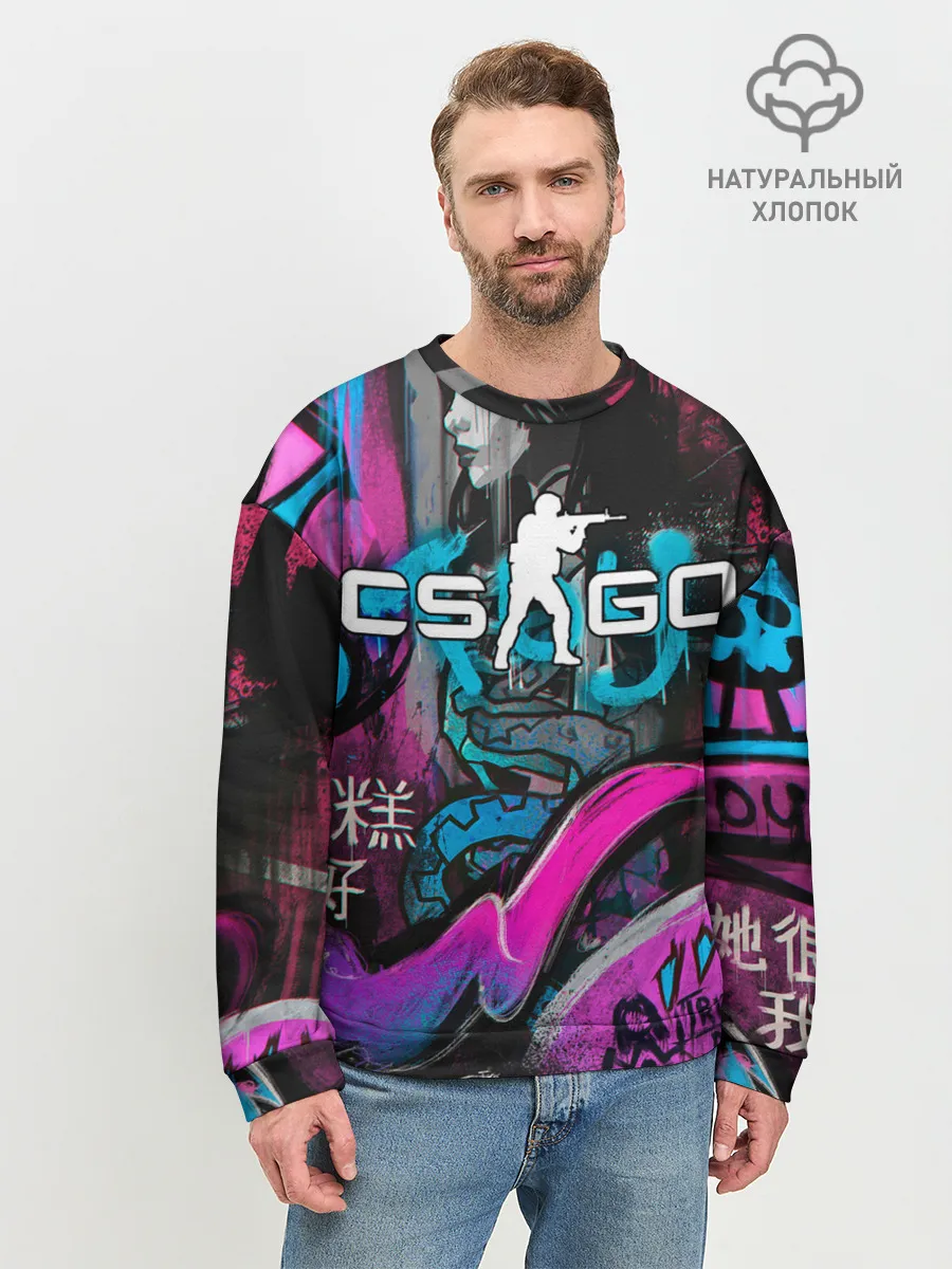 Мужской свитшот базовый / CS GO - Fever Dream