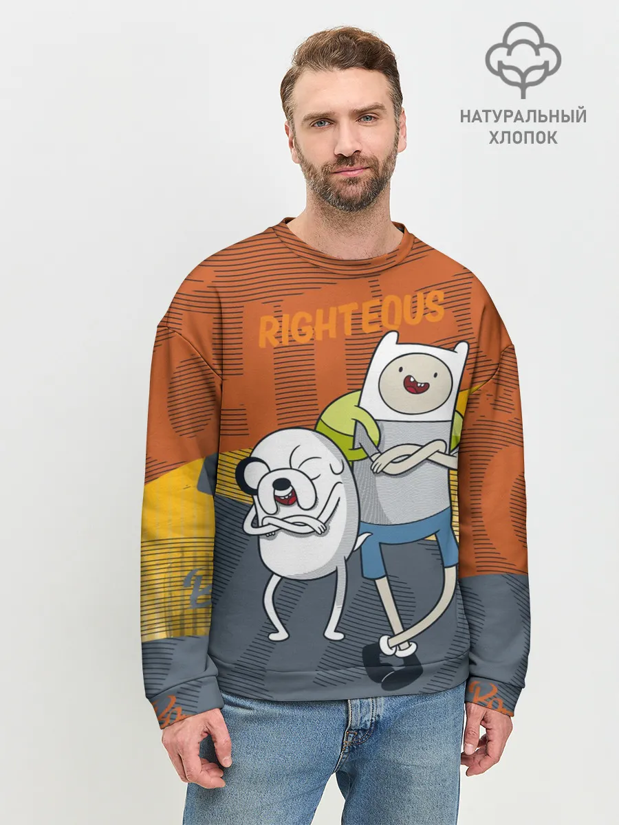 Мужской свитшот базовый / Финн и Джейк