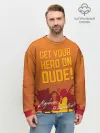 Мужской свитшот базовый / Get your hero on DUDE