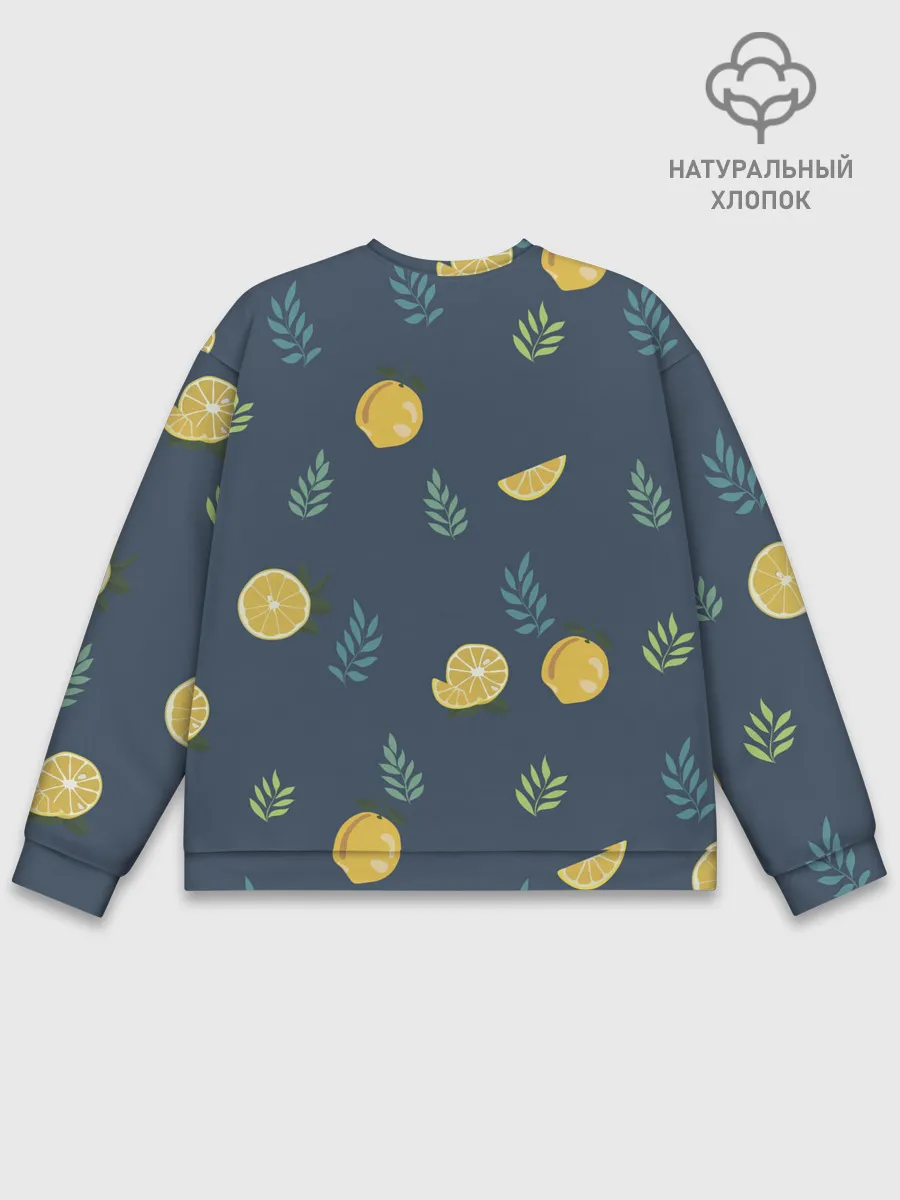 Мужской свитшот базовый / Лимонный узор