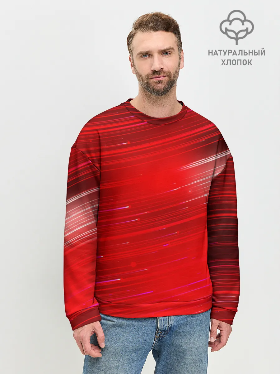 Мужской свитшот базовый / Красный свет