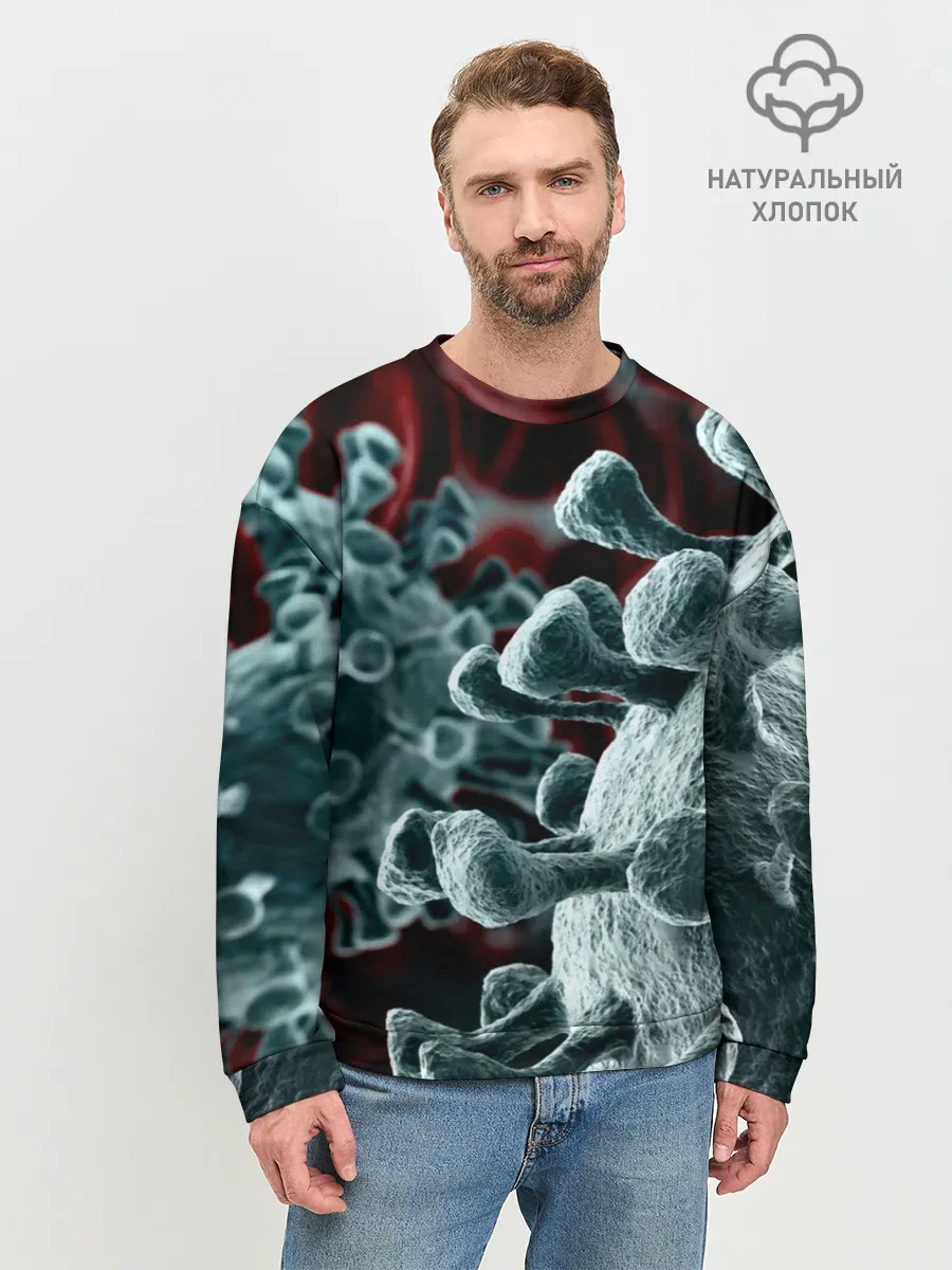 Мужской свитшот базовый / Коронавирус