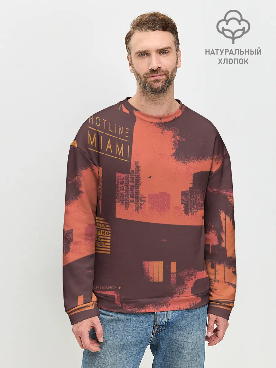 Мужской свитшот базовый / Hotline miami