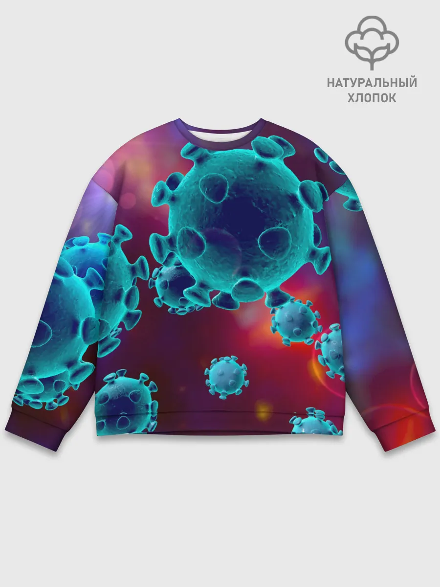 Мужской свитшот базовый / Коронавирус